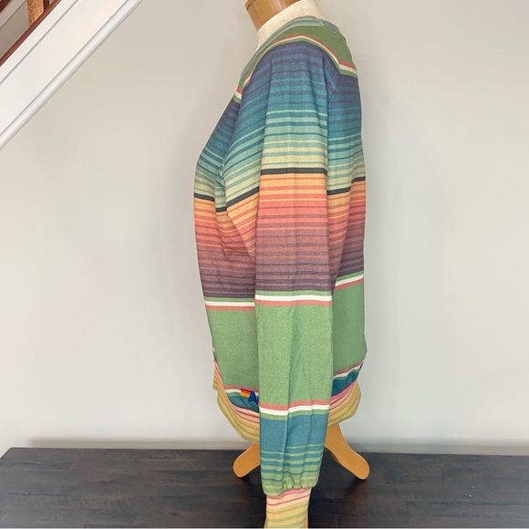 AVIATOR NATION Serape Bolt Stitch Sweatshirt Jungle Size Small - Picture 2 of 8